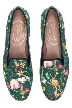 Africa Emerald Silk Slipper (Women)