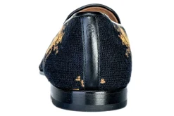 Bee Black Needlepoint Slipper (Women)