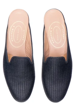Black Raffia Mule (Women)