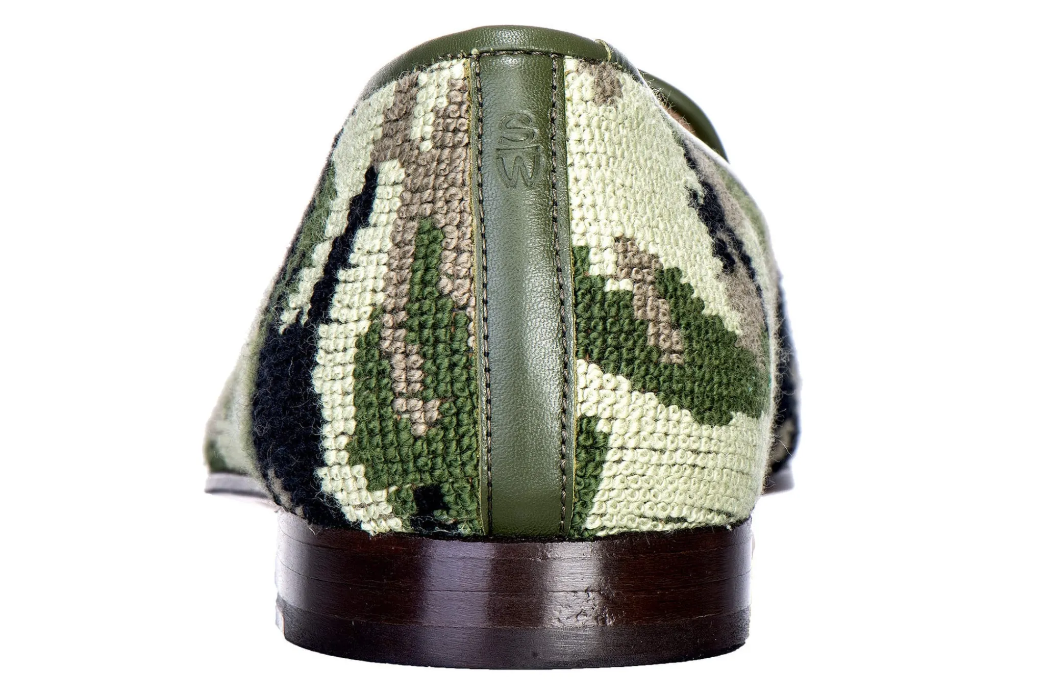Camo Green Needlepoint Slipper (Women)