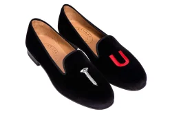 College Black Velvet Slipper (Women)