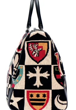 Crest Black Needlepoint Weekender