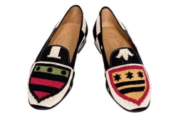 Crest Color Needlepoint Slipper (Women)