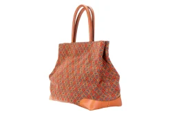 Cuenca Red Needlepoint Tote