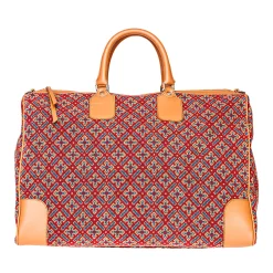 Cuenca Red Needlepoint Weekender