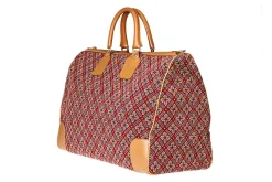 Cuenca Red Needlepoint Weekender