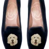 GoldenDoodle Black Velvet Slipper (Men)