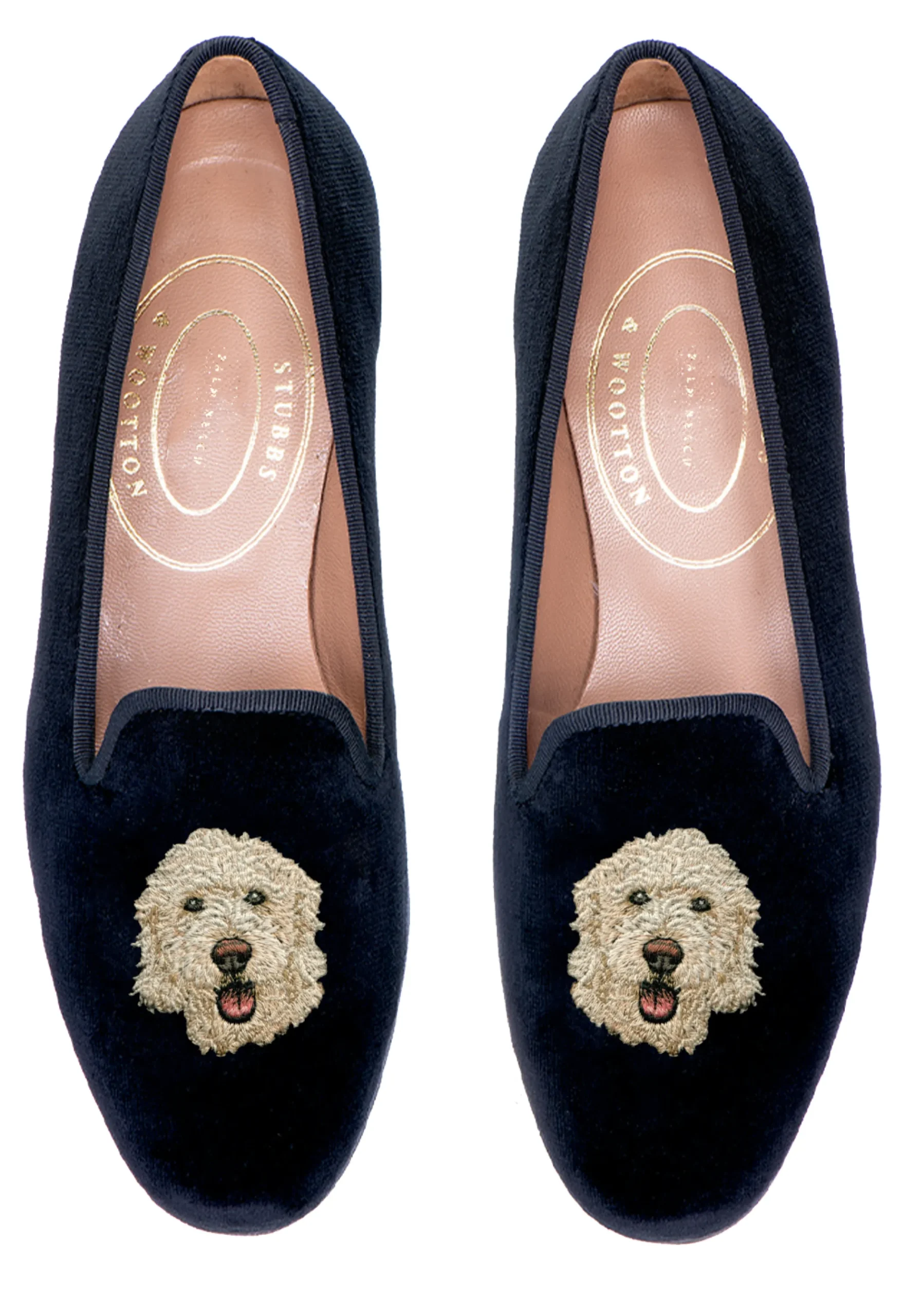 GoldenDoodle Black Velvet Slipper (Men)
