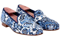 Heriz Lapis Needlepoint Slipper (Women)