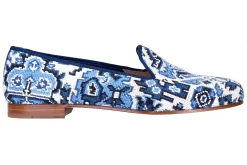 Heriz Lapis Needlepoint Slipper (Women)
