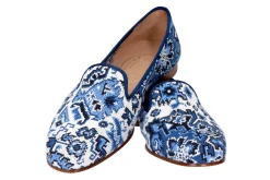 Heriz Lapis Needlepoint Slipper (Women)