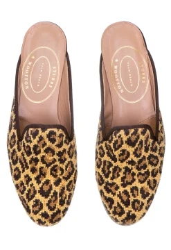 Jane Leopard Needlepoint Mule (Women)