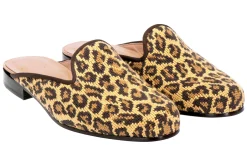 Jane Leopard Needlepoint Mule (Women)