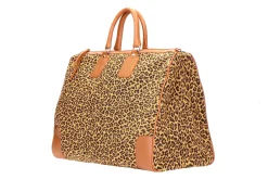 Jane Leopard Needlepoint Weekender