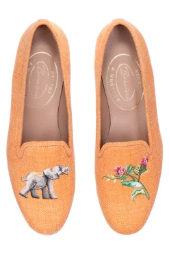 Jungle Ochre Linen Slipper (Women)