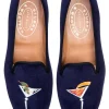 Martini Navy Velvet Slipper (Men)