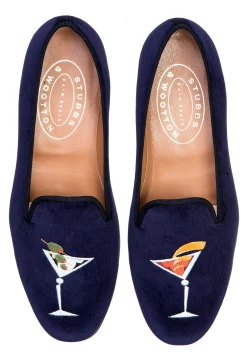 Martini Navy Velvet Slipper (Women)
