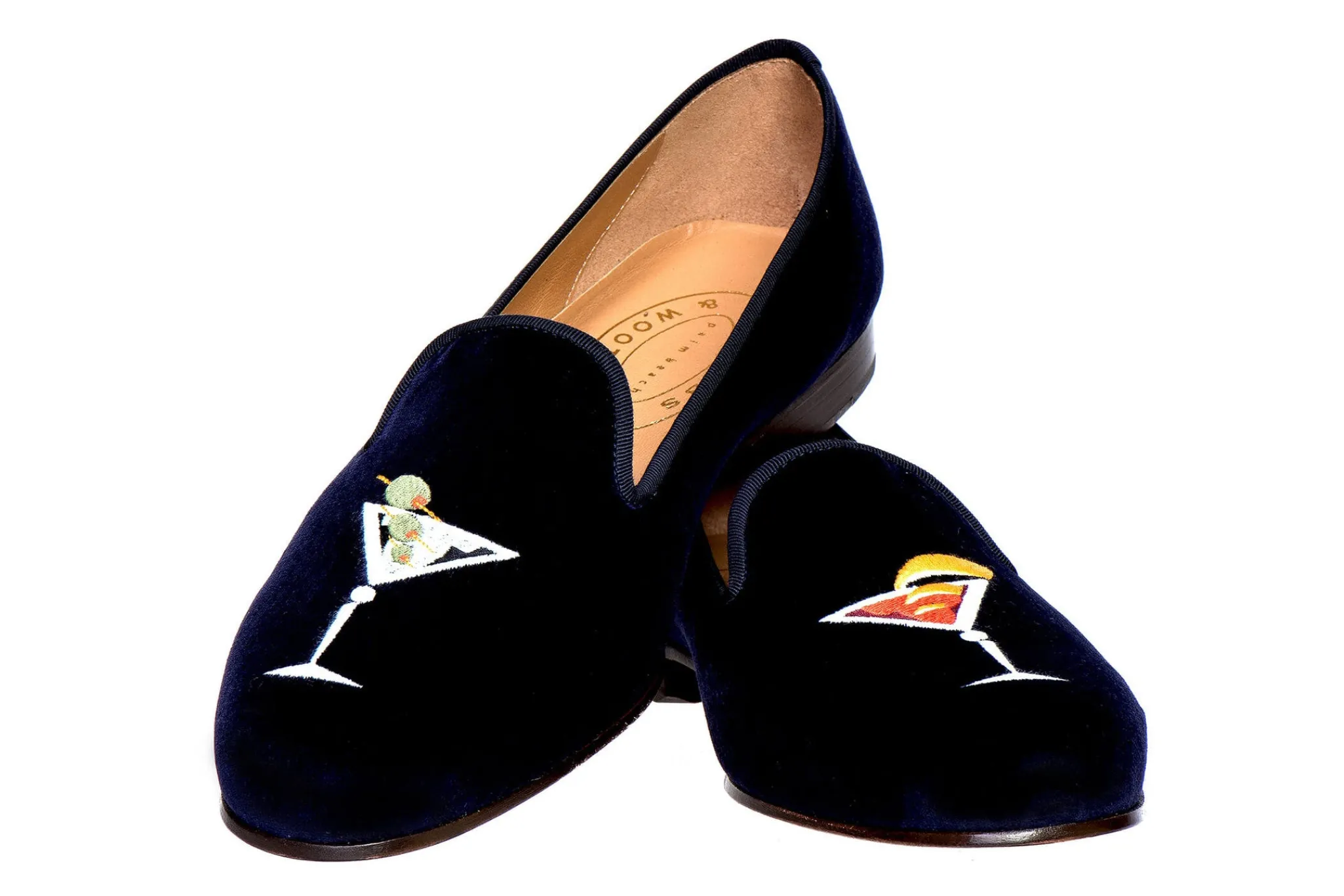 Martini Navy Velvet Slipper (Men)