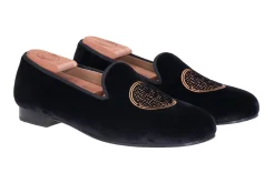 Metropolis Bronze Velvet Slipper (Men)