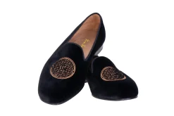 Metropolis Bronze Velvet Slipper (Women)