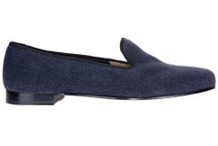 Navy Needlepoint Slipper (Men)