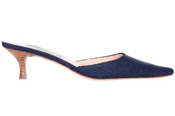 Navy Raffia Greta