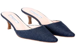 Navy Raffia Greta