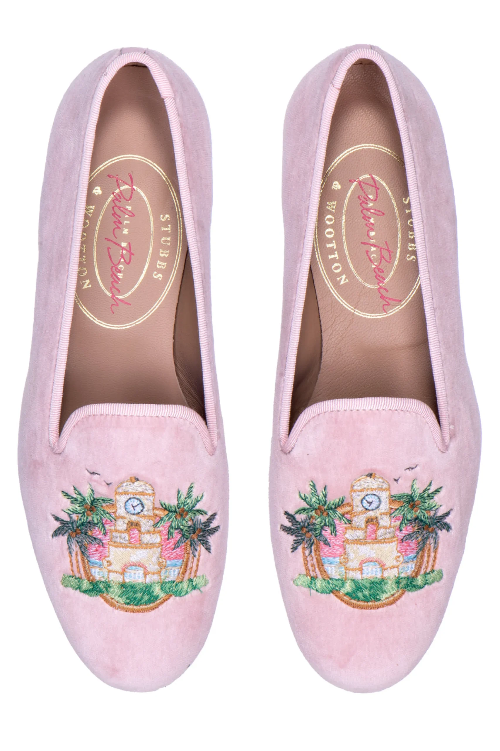 PB Clocktower Champagne Velvet Slipper (Women)