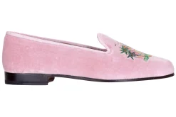 PB Clocktower Champagne Velvet Slipper (Women)