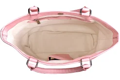 Salmon Raffia Midi Tote