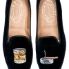 Scotch Black Velvet Slipper (Wide)
