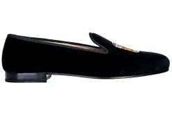 Scotch Black Velvet Slipper (Wide)