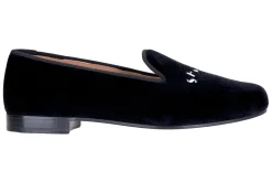 Shaken Stirred Black Velvet Slipper (Men)