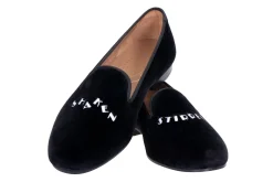 Shaken Stirred Black Velvet Slipper (Men)
