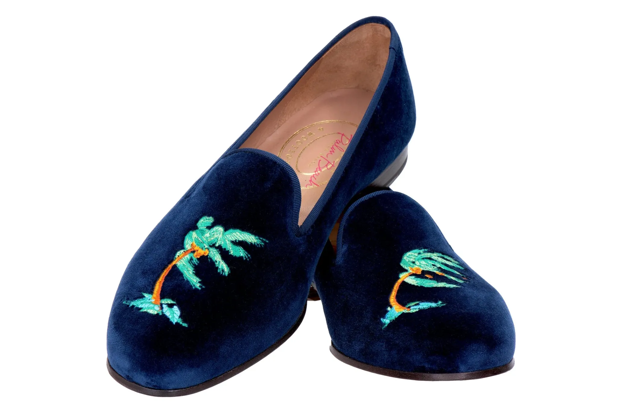 Storm Naval Velvet Slipper (Wide)