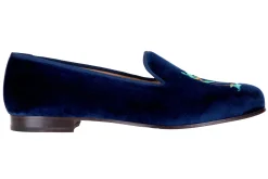 Storm Navy Velvet Slipper (Women)