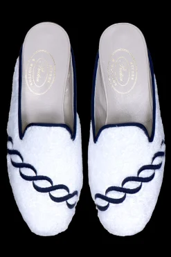 Treccia Navy Cloth Mule (Men)