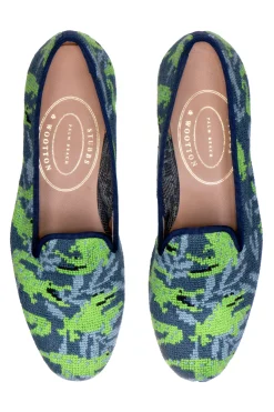 Wetlands Navy Needlepoint Slipper (Men)