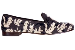 Wetlands Noir Needlepoint Slipper (Women)